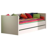 Lit Banquette Enfant "Lara" 90x200cm Blanc