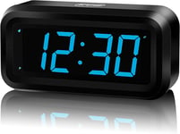 KWANWA Alarm Clock, Digital Clock Battery Operated with Big 1.2'' LED Time Displ