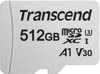 512Go - SDXC/SDHC 300S Carte microSD 512 Go avec adaptateur SD - TS512GUSD300S-AE