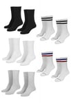 Urban Classics Sportiga strumpor 10-pack (blk/wht/gry+wht/nvy/rd+wht/blk,35-38)