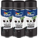 Multi Pack 3 - Peinture aérosol Color Touch Multi-Supports - Effet Sablé Noir 400 ml Dulux Valentine