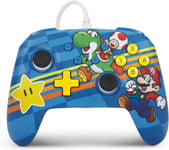 Manette Filaire Améliorée Pour Nintendo Switch, Modèle Switch Oled Et Switch Lite, Accessoire De Jeu, Manette De Jeu, Manette Filaire, Sous Licence Officielle -Mario: Amis Du Mushroom Kingdom