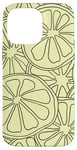 Coque pour iPhone 14 Pro Max Jaune clair Silhouette Citron Motif agrumes