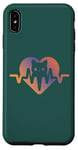 Coque pour iPhone XS Max Chat Heartbeat Nurse Animal Kitty Mom & Dad Heart Retro