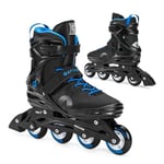 ATTABO Roller Fitness Cyclone Taille 41 EU Roues ABEC-7 PU 82A Couche Semi-Dure TPR Frein Confort Stabilité Ajustement Trois Niveaux Matériaux Durables Couleur Noir/Bleu