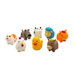 TACHAN - Sac 8 Figurines de Bain - Animaux de la Ferme - Jouets pour Baignoire - Matériau Doux et Doux - Facile à Ranger et à Transporter (CPA Toy Group 756T00810)