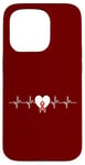 iPhone 15 Pro Heart Beats Pulse Wear Red Heart Disease Awareness Case