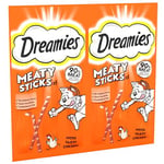 Dreamies Meaty Sticks 84 Pieces, Cat Treats Tasty Snacks with Delicious Chicken, Pack of 14 x(30g)