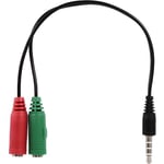 3.5mm Jack Y-Splitter 2 Femelle à 1 Mâle Casque Microphone Câble Adaptateur Prise Stéréo Audio