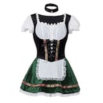 Women Oktoberfest Costume S-3XL German Bavarian Dirndl Beer Maid Fancy Dress