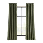 HPD Half Price Drapes Rideau occultant Thermique en Velours pour Chambre à Coucher et Salon (1 Panneau), 127 x 243 cm, Vert Chasseur