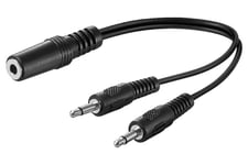 Goobay Y-adapter 3.5mm stereo - 2 x 3.5 mm mono med 3 års garanti