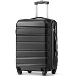 Merax Valise Valise à roulettes ABS Rigide Bagage léger Bagage à Main Extensible 4 roulettes Serrure à Combinaison XL 74,5 x 50,5 x 31,5 cm Noir, Noir, XL, Mallette Rigide