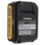 EXTENSILO Batterie compatible avec Dewalt DCS331L2, DCS380B, DCS380L1, DCS381, DCS391L1, DCS393 outil électrique (5000 mAh, Li-ion, 20 V)