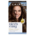 Clairol Nice'n Easy Crème, Natural Looking Oil Infused Permanent Hair Dye, 5 Medium Brown