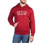 Men's Levi's sweatshirt Hoodie Size L 40-42" red cotton long sleeve New