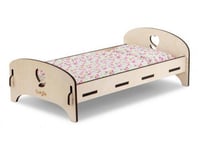 Lit en bois de poupee 30-36 cm + linge - Jouet Corolle - Accessoire poupon