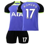 22 Tottenham bortamatch tröja nr. 17 Romero tröja