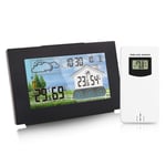 LIBAITIAN Station météo écran Tactile sans Fil intérieur extérieur Thermomètre Hygromètre Baromètre avec Réveil Snooze