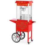 Royal Catering - Machine à pop corn avec chariot Design rétro 150/180°C Rouge Appareil à pop corn