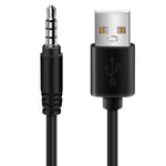 3.5mm Plug AUX Audio Jack to USB 2.0 Male Cable Adapter Cord for Car MP3 V4S7