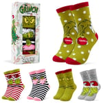 The Grinch Womens Teens Calf Socks - Christmas Socks Funny Gifts for Women