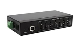 EXSYS EX-11217HMVS HUB 7 Ports USB 2.0 métal avec Alimentation 5V/2A Genesys Chipset