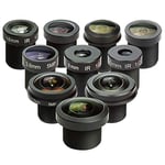 M12 Lens Set, Arducam Lens for Raspberry Pi Camera (1/4") and Arduino, Telephoto, Macro, Wide Angle, Fisheye Lens Kit (10°- 200°) with M12 Lens Holder and Cleaning Cloth, Optical All-in-One