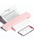 Phomemo M08F A4 Imprimante Thermique Portable sans Fil Bluetooth IImprimante Portable Thermique Encre pour Phone et PC, Prend en Charge A4 Papier