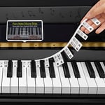 Guide de notes de piano pour débutants, étiquettes de notes amovibles pour apprentissage, 88 touches de taille complète, fabriqué en silicone, pas besoin d'autocollants, réutilisable et livré avec