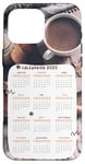 Coque pour iPhone 16 Pro Max Calendrier mensuel 2025 Date Nouvel An drôle femmes hommes