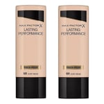 2x Max Factor Lasting Performance Touch Proof Foundation UK - 101 Ivory Beige