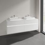 VILLEROY & BOCH COLLARO SERVANTSKAP 160 M/LYS FOR 2STK SERVANT 50 CM M/4 SKUFFER HVIT MATT