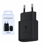 Chargeur USB-C 25W PD Samsung ORIGINALE Pour Galaxy S20 TA800C NOIR