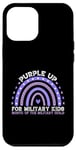 Coque pour iPhone 14 Plus Purple Up For Military Kids Mois of Military Child Rainbow