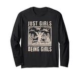 Vintage Witches Coven Girls Being Girls Funny Witchy Vibes Long Sleeve T-Shirt