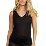 Damella Silk Tank Top Svart silke X-Large Dame