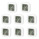 8x Mini LCD Thermomètre Hygromètre Interieur [6 Pièces] Hygromètre Humidité Température Numérique avec Indication du Niveau de Confort pour Salon Entrepôt Chambre de Bébé Vestiaire