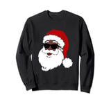 Sunglass Santa Black Christmas African American Santa Claus Sweatshirt