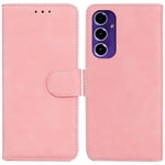 SATURCASE Coque pour Samsung Galaxy A16, Toucher Confortable PU Cuir Magnétique Flip Portefeuille Support Porte-carte Protecteur Housse Étui pour Samsung Galaxy A16 (FG-Pink)