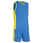 givova Power Tenue de Basket, Homme, Power, Multicolore (Azzurro/Giallo)