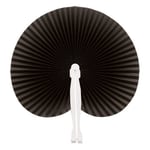 eBuyGB Handheld Paper Fan, Wedding Party Bag Favour Summer Accessory, Black