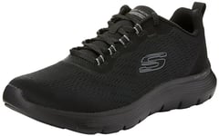 Skechers Femme Flex Appeal 5.0 Appel, Bordure Grise en Maille Noire, 39.5 EU