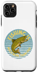 Coque pour iPhone 11 Pro Max Pêche sautant poisson pêche à la ligne art saut truite pêche