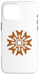 Coque pour iPhone 16 Pro Max Petit papillon – Motif floral mandala orange