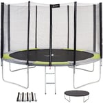 Kangui - Trampoline rond Ø360cm avec filet, échelle, bâche et kit d'ancrage - RALLI 360