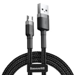 BASEUS Cafule Cable USB / micro USB QC3.0 2.4A 1M svart-grå Svart