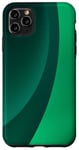 Coque pour iPhone 11 Pro Max Art abstrait vert minimaliste esthétique