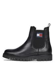 Tommy Jeans Faux Fur Lined Chelsea Boots - Black, Black, Size 40, Women