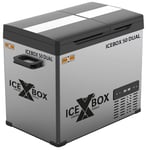 Cross Tools - 68064 - Glacière Électrique Double Zone - Glacière à Compresseur 39 Litres Puissance de Réfrigération Jusqu'à Moins 20 Degré Celsius, Réfrigérateur Portable ICEBOX 50 DUAL